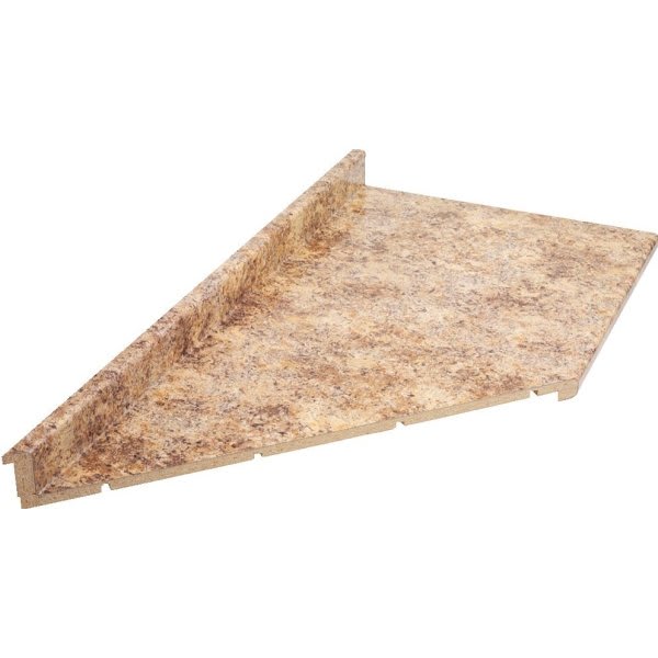 VT Industries 25"D X 8'L Butterum Matte Kitchen Laminate Countertop Left Miter