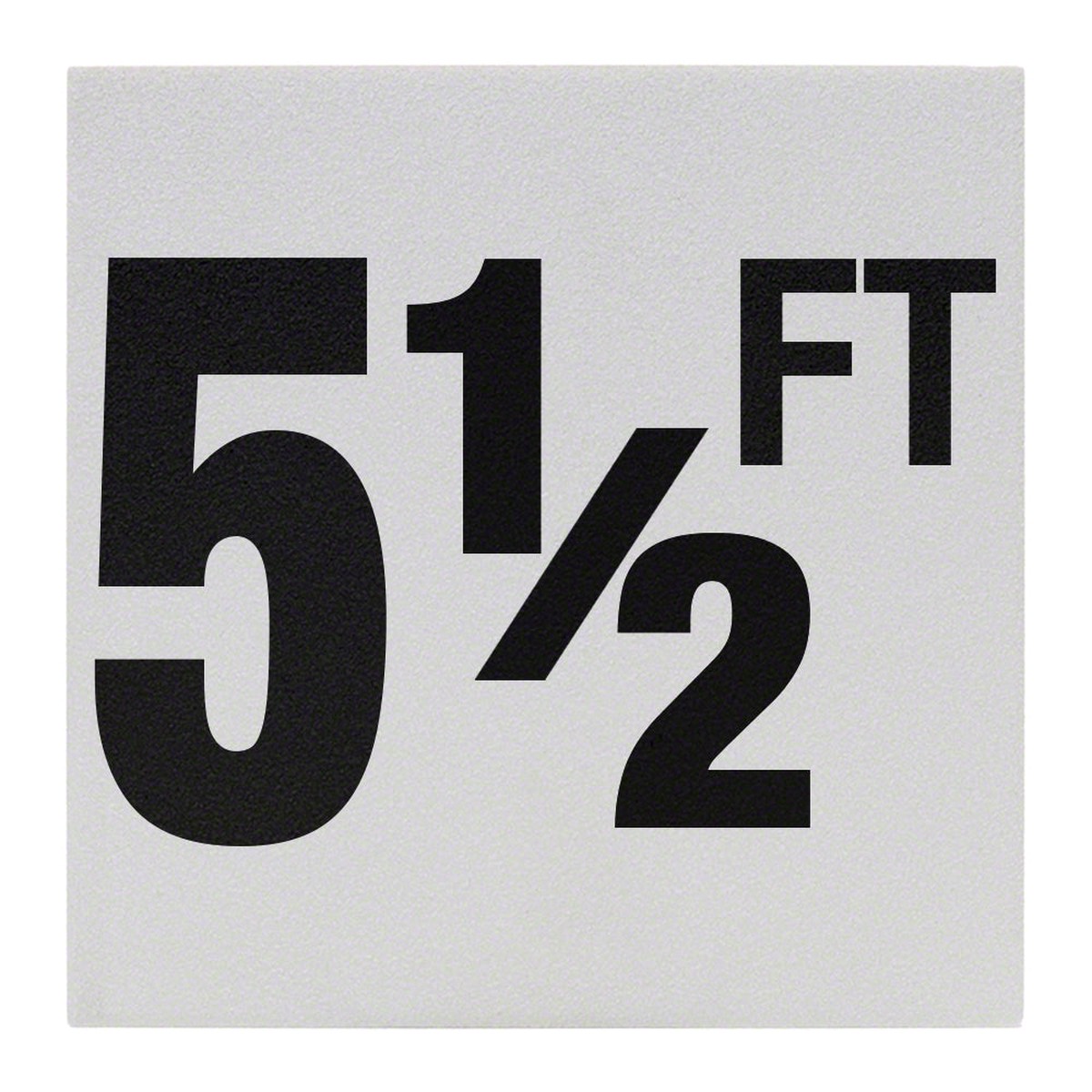 5 1/2 FT Ceramic Skid Resistant Tile Depth Marker 6 Inch x 6 Inch with 4 Inch Lettering