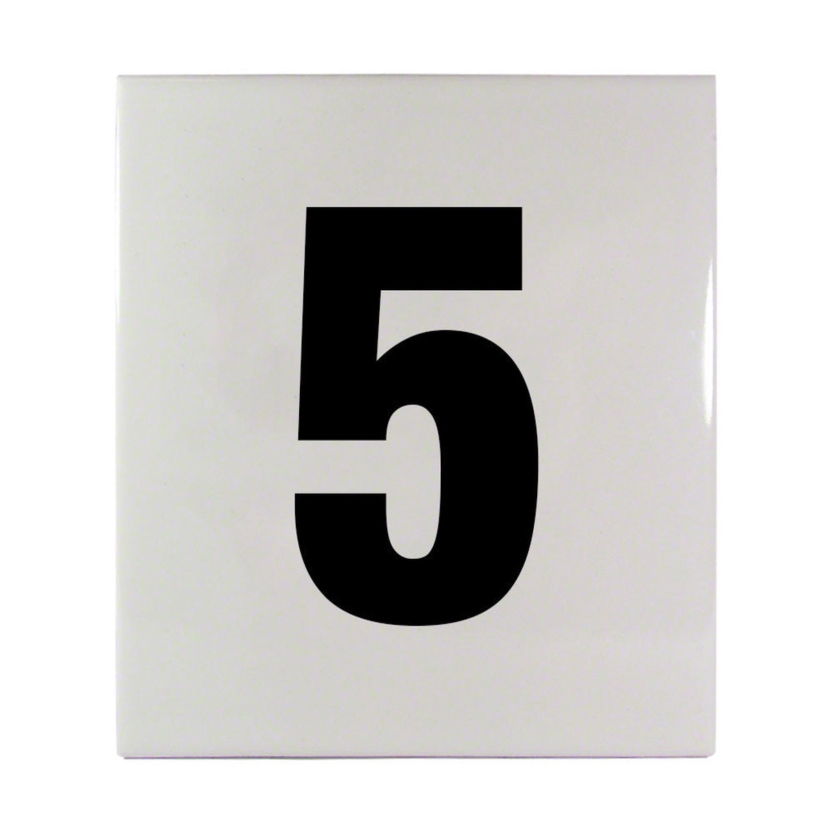5 Ceramic Smooth Tile Depth Marker 6 Inch x 6 Inch with 4 Inch Lettering