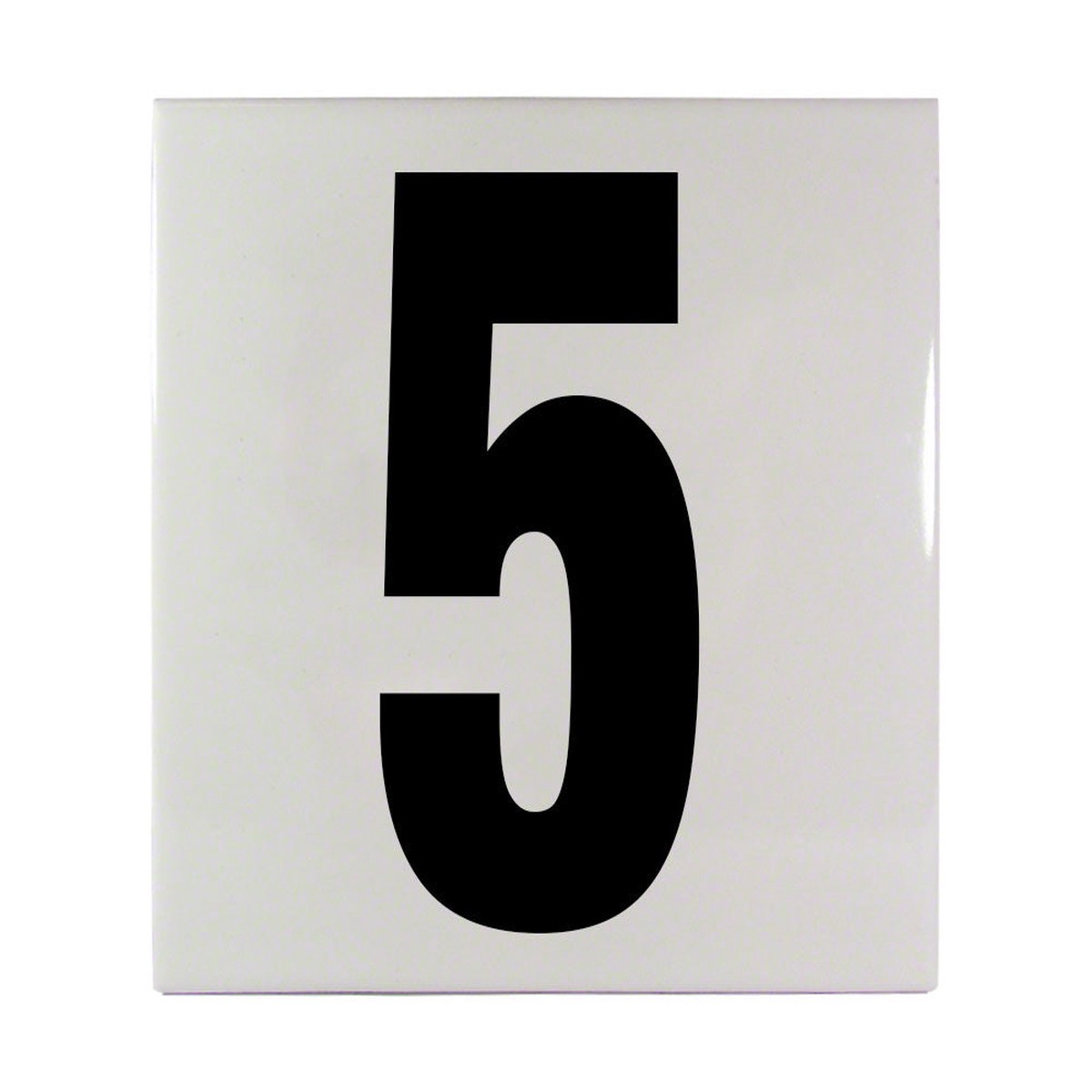 5 Ceramic Smooth Tile Depth Marker 6 Inch x 6 Inch with 5 Inch Lettering