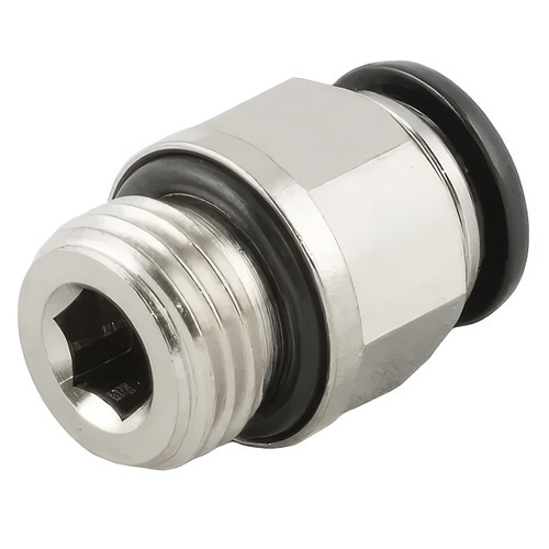 AIGNEP 50020N-6-M5, 6 mm Push-To-Connect x M5 Straight Male BSPP Push-In Fitting Tube - Pack of 10