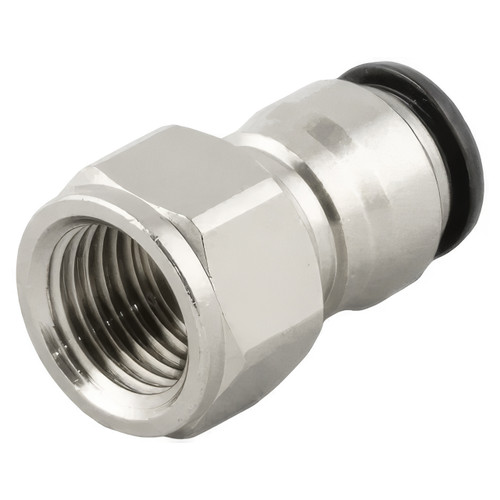 AIGNEP 50030N-10-1/4, 10 mm Push-To-Connect x 1/4 in. Straight Female Fitting, BSPP