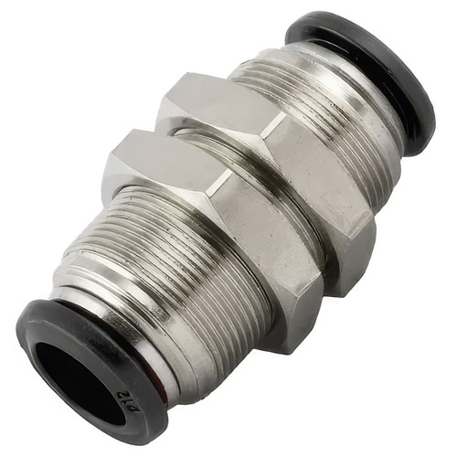 AIGNEP 50050N-4, 4 mm Push-To-Connect Bulkhead Union - Pack of 10
