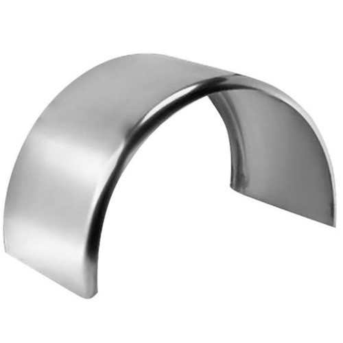 Merritt 5034-2 48 in. L x 24 in. W x 24 in. H Single Axle Full Radius .125 Smooth Aluminum Rolled Fenders (2 Units)