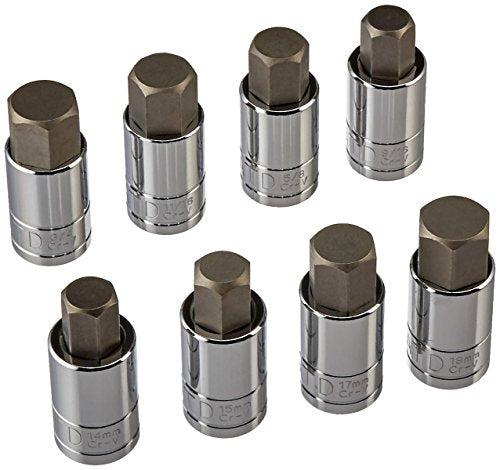 ATD Tools 13788 Large 8-Piece SAE/Metric Hex Bit Socket Set