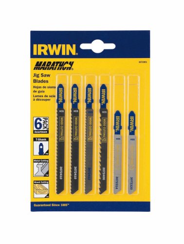 IRWIN 3072001 6 Piece T-Shank Jig Saw Blade Set