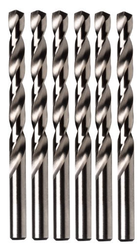 Irwin Tools 63119 19/64-Inch Cobalt Alloy Steel 135-Degree Jobber Length, Pack of 6