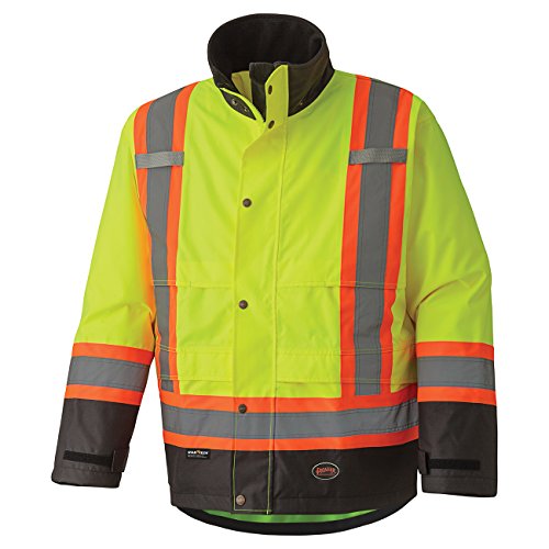 Pioneer V1200260 Heavy-Duty Waterproof Reflective Safety Jacket, Multiple Ventilation Panels