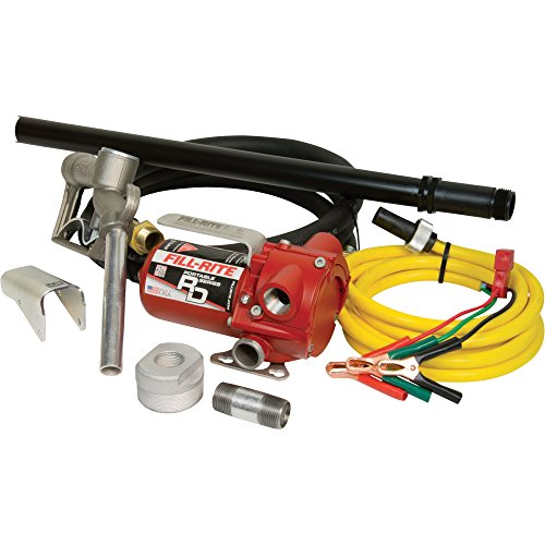 Fill-Rite RD812NP 8 GPM 12V Portable Fuel Transfer Pump with Manual Nozzle, Discharge Hose, Suction Pipe, and Power Cord