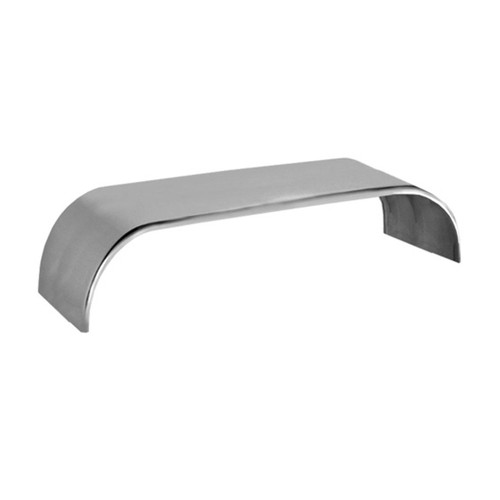 Merritt 5543-2 105 in. L x 25 in. W x 24 in. H Full Tandem Double Radius 14 Gauge Bright Stainless Steel Rolled Fenders (2 Units)