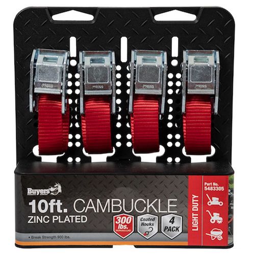 4-Pack All Purpose Tie Downs, 1" Light Duty