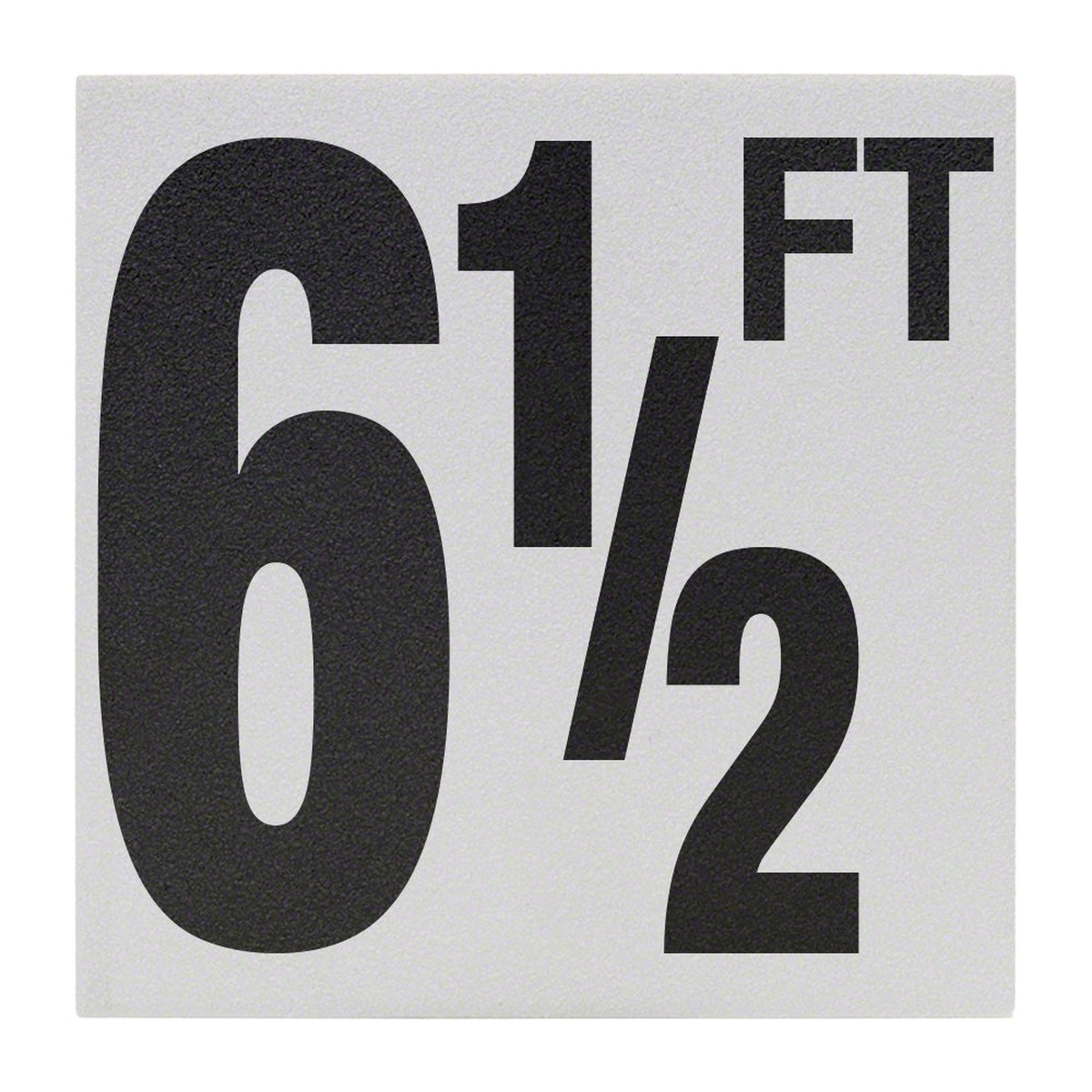 6 1/2 FT Ceramic Skid Resistant Tile Depth Marker 6 Inch x 6 Inch with 5 Inch Lettering