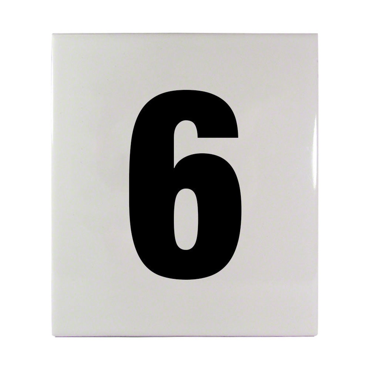 6 Ceramic Smooth Tile Depth Marker 6 Inch x 6 Inch with 4 Inch Lettering