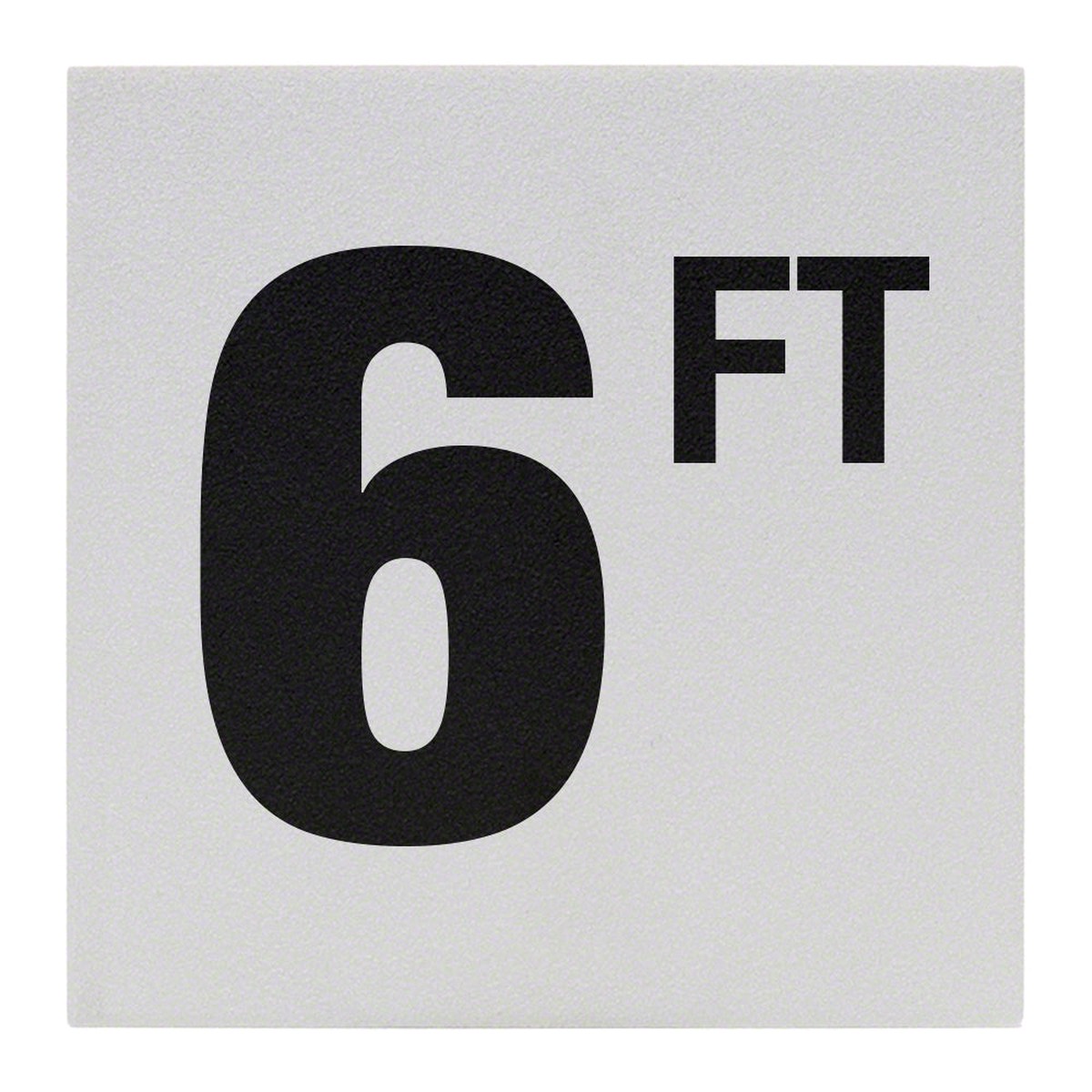 6 FT Ceramic Skid Resistant Tile Depth Marker 8 Inch x 8 Inch with 6 Inch Lettering