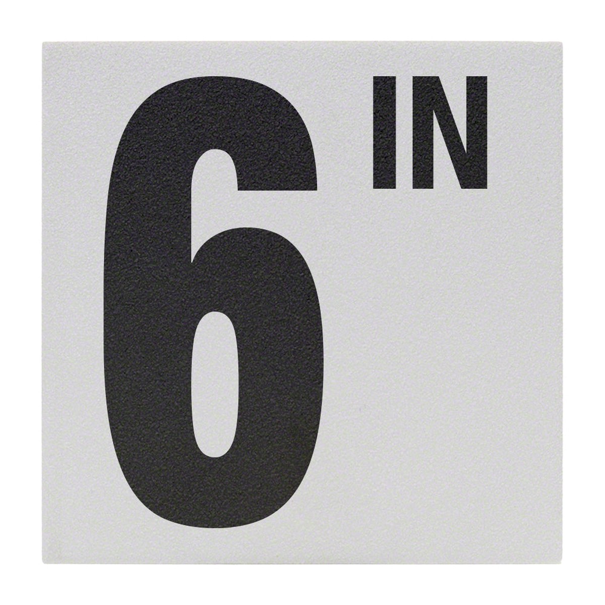 6 IN Ceramic Skid Resistant Tile Depth Marker 6 Inch x 6 Inch with 5 Inch Lettering
