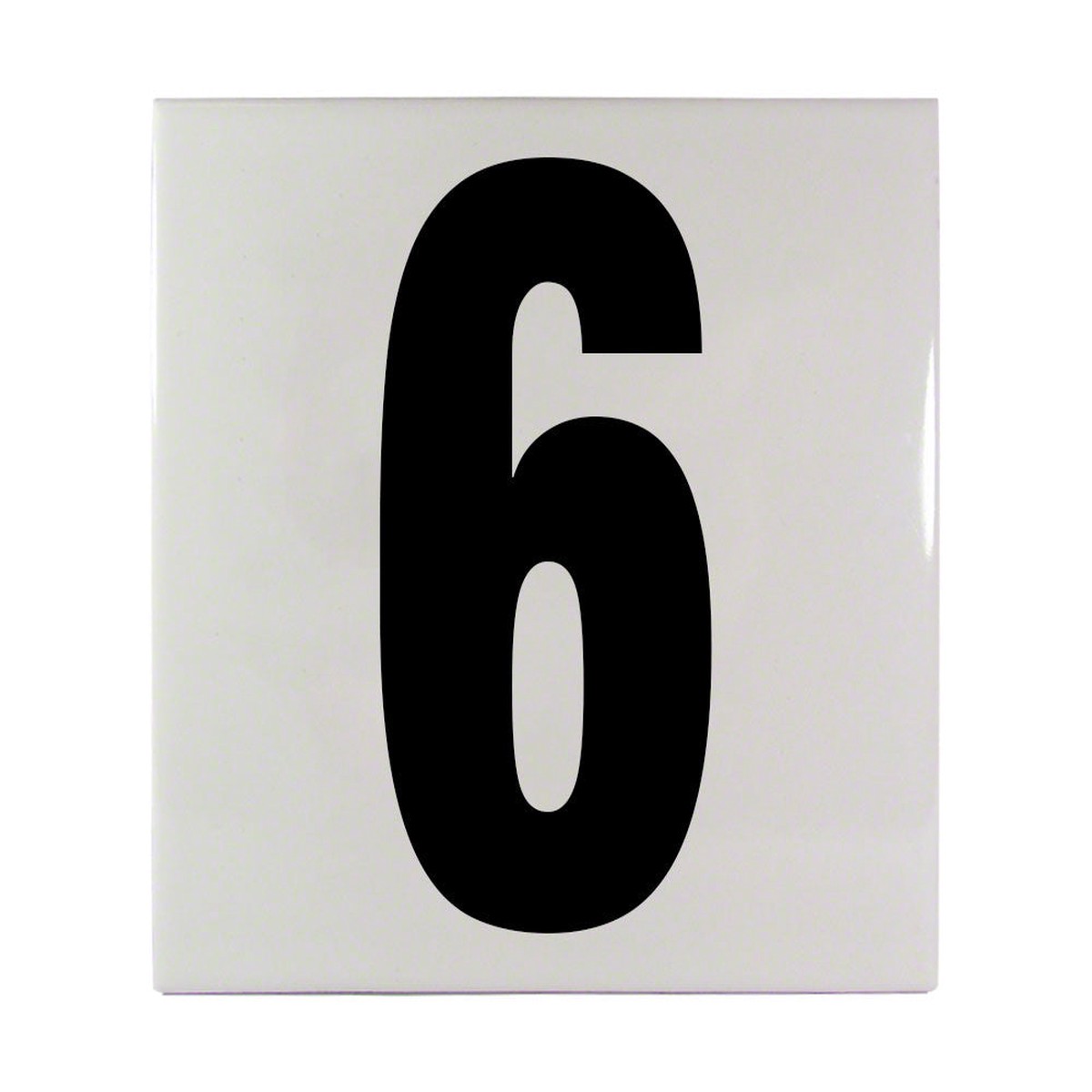 6 or 9 Ceramic Smooth Tile Depth Marker 6 Inch x 6 Inch with 5 Inch Lettering