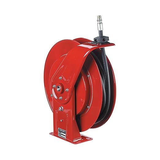 Reelcraft 7850 OMP Heavy Duty Spring Retractable Hose Reel, 1/2" x 50', 3200 Psi, Oil Hose Included