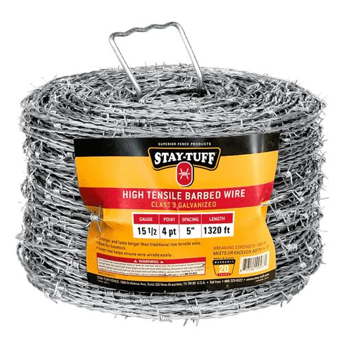 Barb Wire Hi Tensile 4 Point 15.5 Gauge