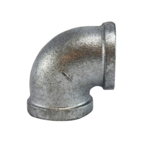 Midland Industries 64108 90° Reducing Elbow, Galvanized, 2 in. FPT x 2 in. FPT, 150 PSI