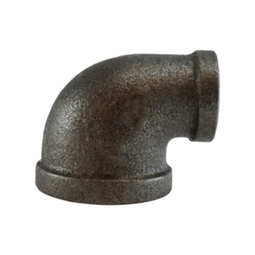Midland Industries 65138 90° Reducing Elbow, Black Iron, 1 1/2 in. FPT x 1 1/4 in. FPT, 150 PSI