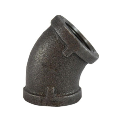 Midland Industries 65191 45° Elbow, Black Iron, 4 in. FPT x 4 in. FPT, 150 PSI
