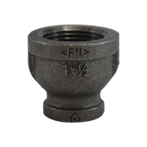 Midland Industries 65456 Reducing Coupling,Black Iron, 3 in. FPT x 2 in. FPT, 150 PSI