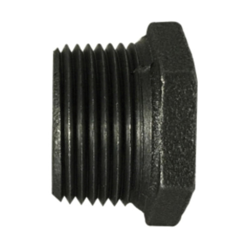 Midland Industries 65543 Reducer Hex Bushing, Black Iron, 4 in. MPT x 3 in. FPT, 150 PSI