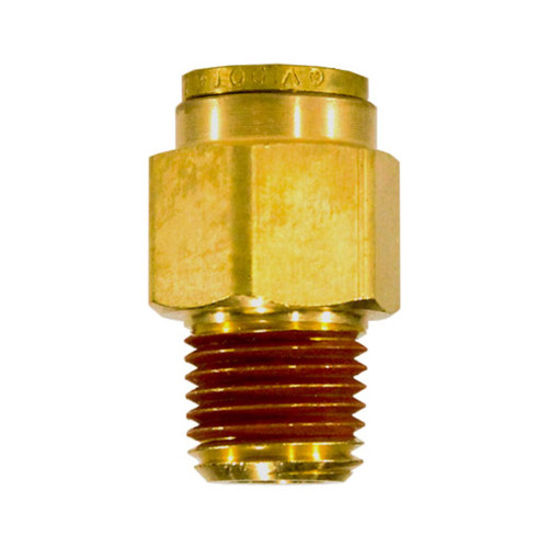 Midland Industries 680602 Brass D.O.T. Push-to-Connect Male Connector, 3/8 in. PTC x 1/8 in. MNPT