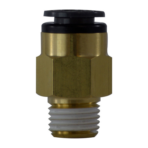 Midland Industries 680604C D.O.T. Push-to-Connect Male Connector, Composite, 3/8 in. PTC x 1/4 in. MNPT