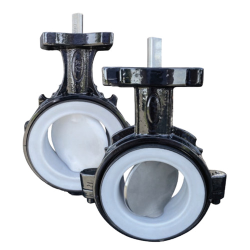 BTI 699 10 in. Iron Body PTFE Disc Wafer Style Sanitary Butterfly Valve - PTFE Seat