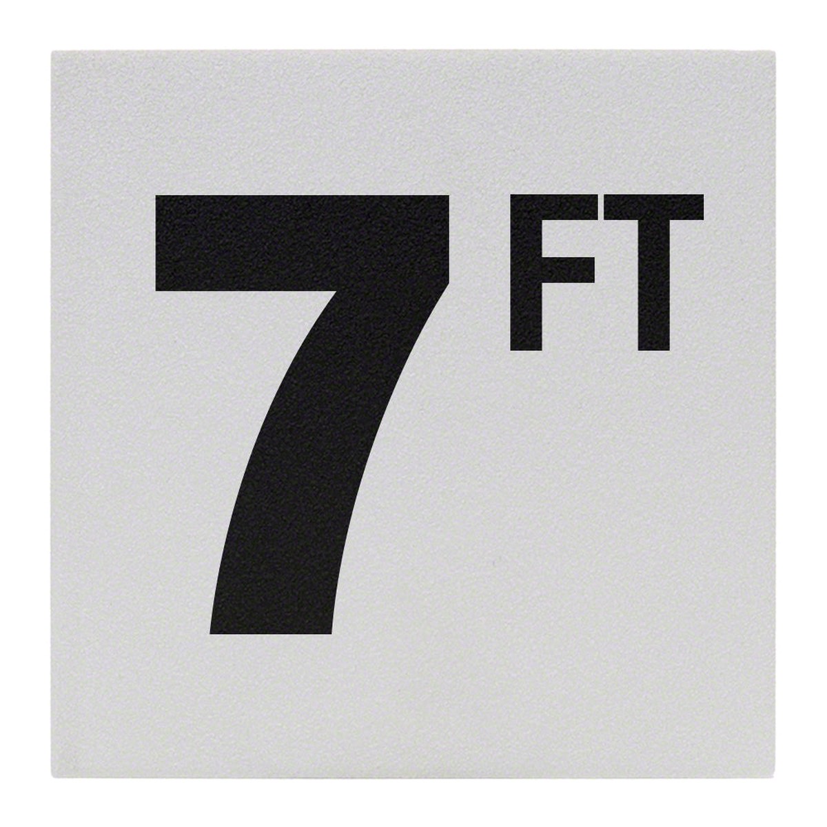 7 FT Ceramic Skid Resistant Tile Depth Marker 6 Inch x 6 Inch with 4 Inch Lettering