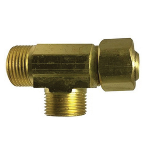 Midland Industries AMC 700073-060604 Compression Swivel Tee, Lead Free Brass, 3/8 in. x 3/8 in. Male x 1/4 in.Female