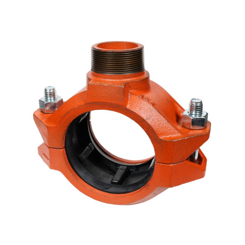 Anvil Gruvlok FIG 7042M Branch Outlet Coupling - Male IPS Outlet, Galvanized, EPDM Gasket