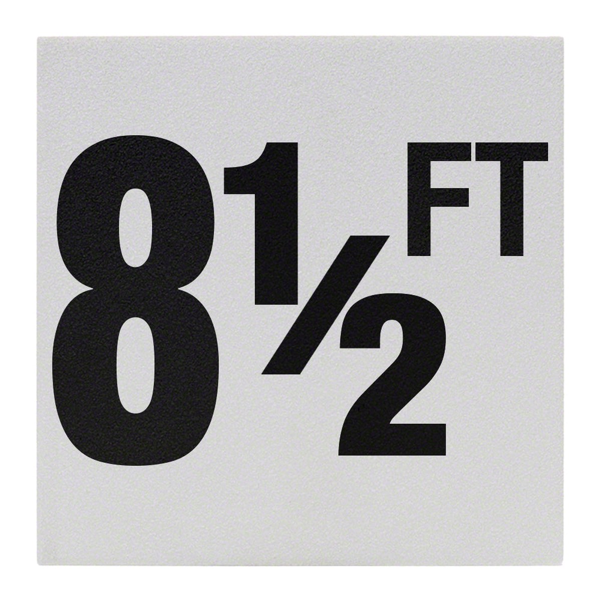 8 1/2 FT Ceramic Skid Resistant Tile Depth Marker 6 Inch x 6 Inch with 4 Inch Lettering