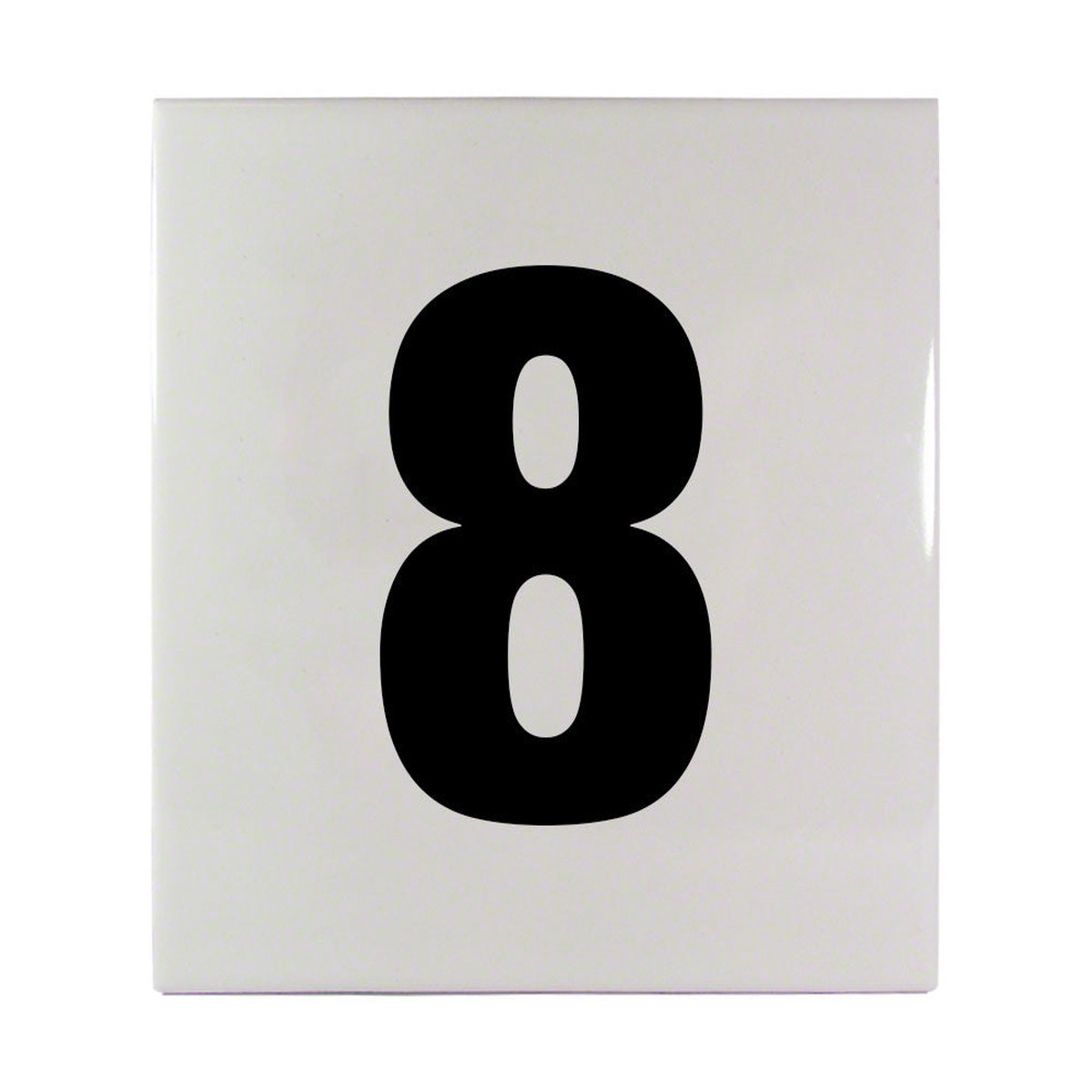 8 Ceramic Smooth Tile Depth Marker 6 Inch x 6 Inch with 4 Inch Lettering
