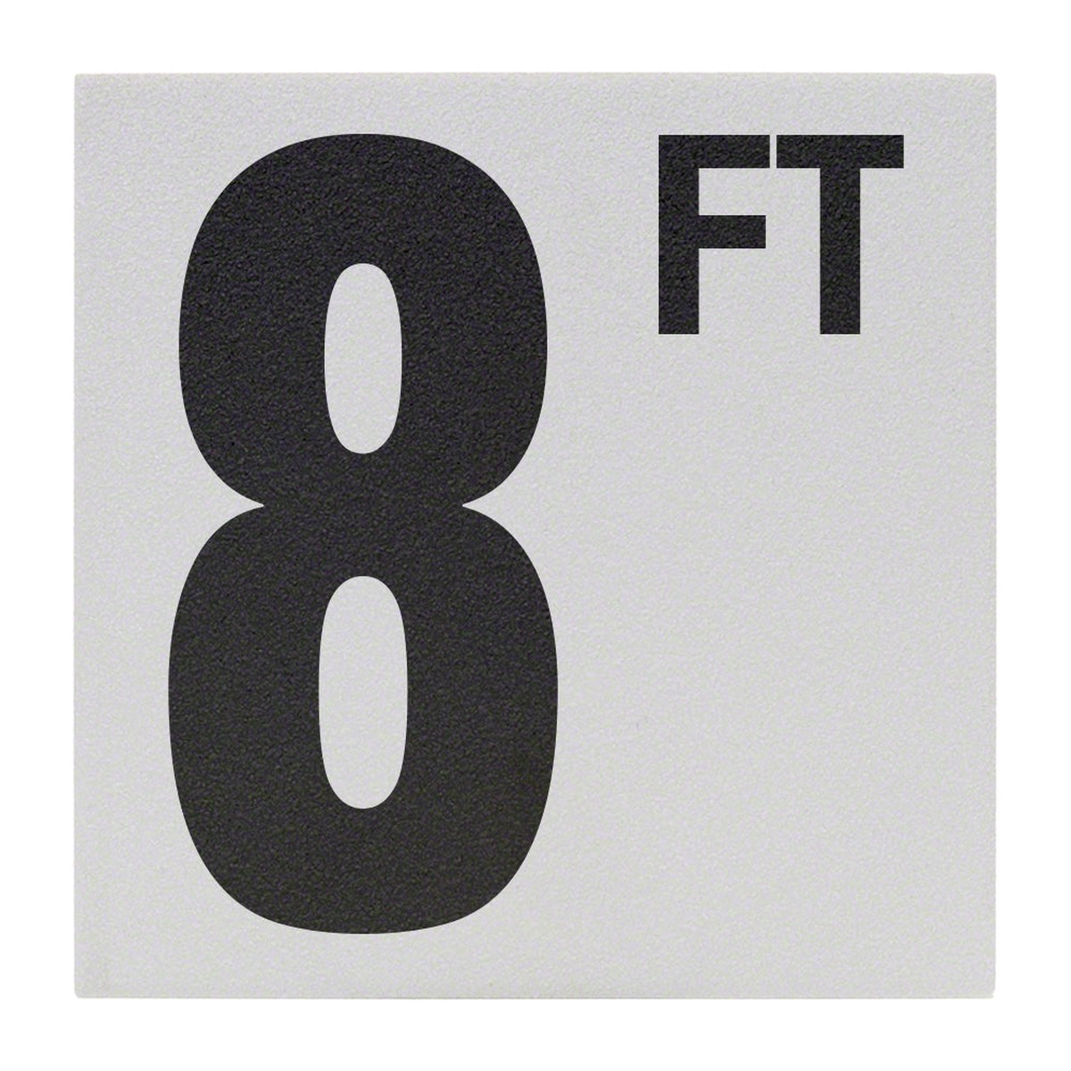 8 FT Ceramic Skid Resistant Tile Depth Marker 6 Inch x 6 Inch with 5 Inch Lettering