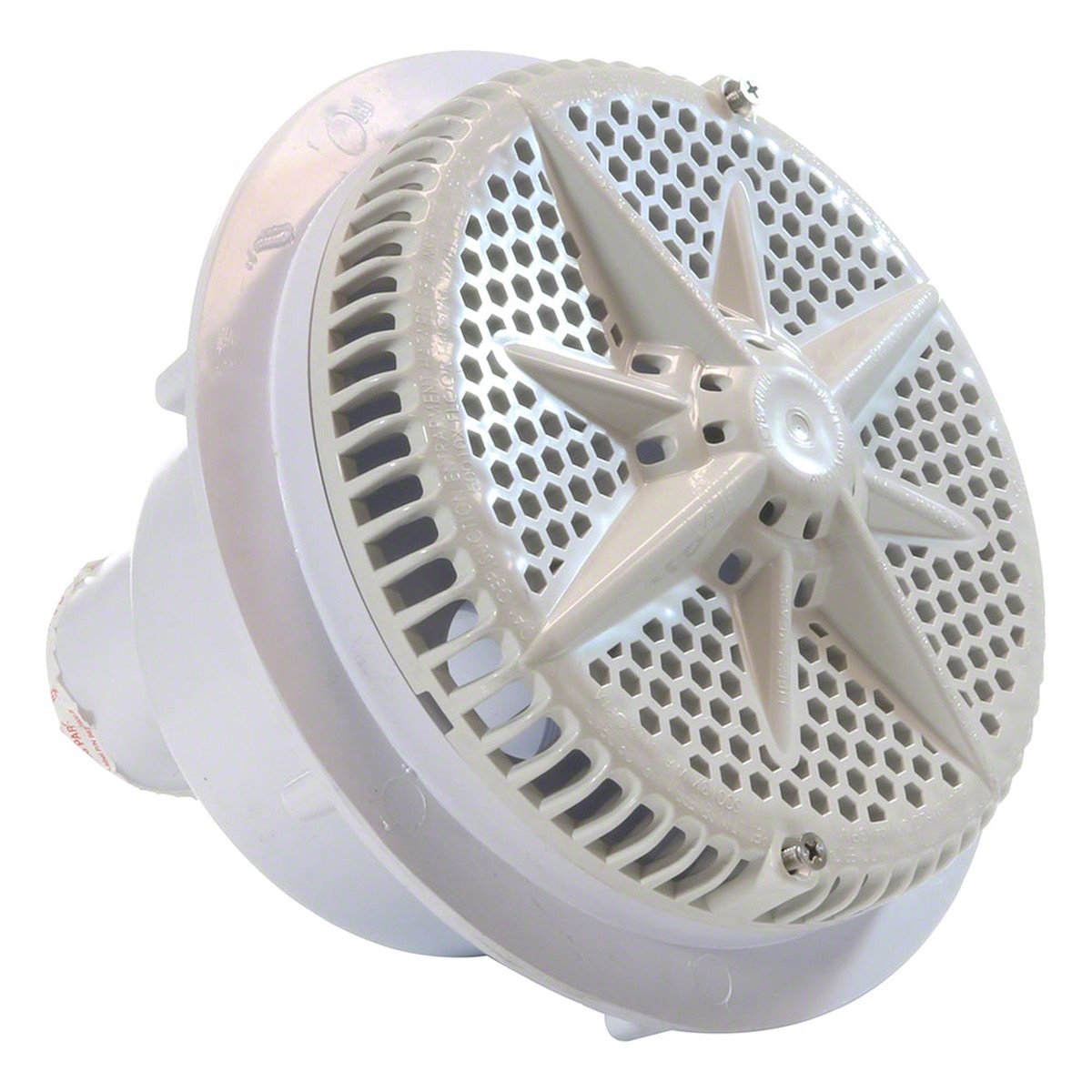 8 Inch StarGuard Main Drain ABS Sump Dual Bottom 2 Inch Ports - White (2 Pack)