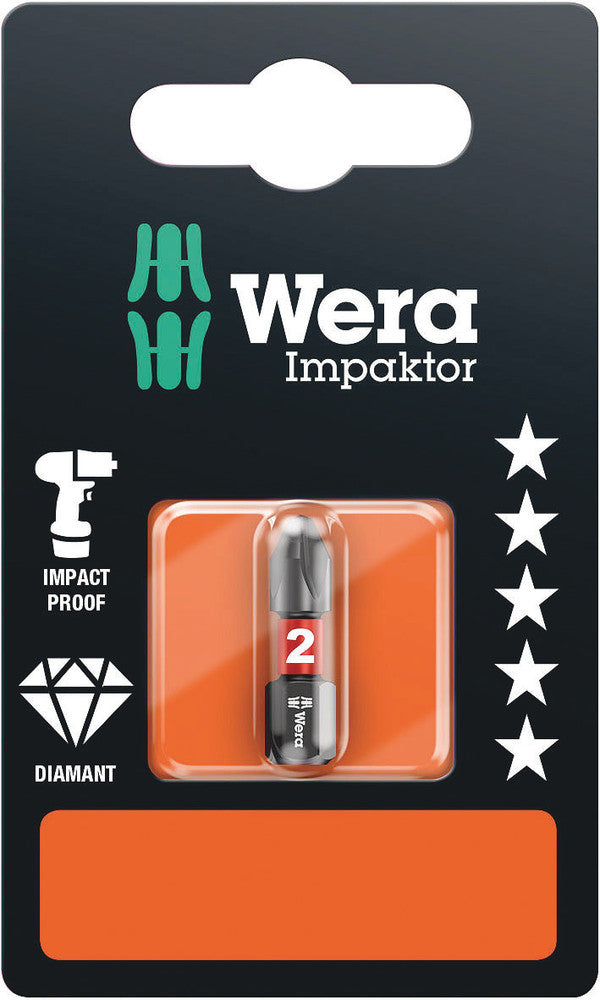 851/1 IMP DC SB Impaktor bits, PH 2 and PH 3, 25 mm