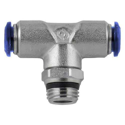 AIGNEP 87211-04-02, 1/4 in. Push-To-Connect Tube x 1/8 in. Swift-Fit Universal Thread Swivel Branch Tee - Pack of 10