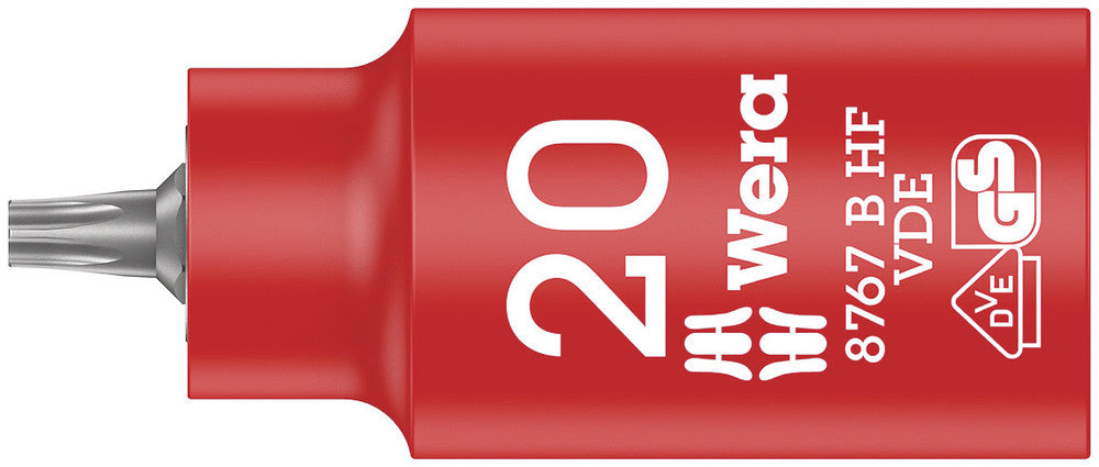 8767 B VDE HF TORX Zyklop bit socket, insulated, with holding function, 3/8" drive