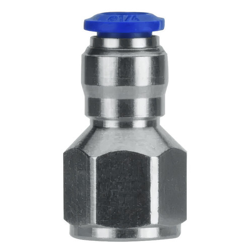 AIGNEP 88030-02-04, 1/8 in. Push-To-Connect Tube x 1/4 in. Straight Female Fitting, NPTF