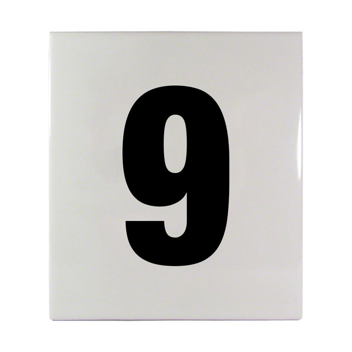 9 Ceramic Smooth Tile Depth Marker 6 Inch x 6 Inch with 4 Inch Lettering