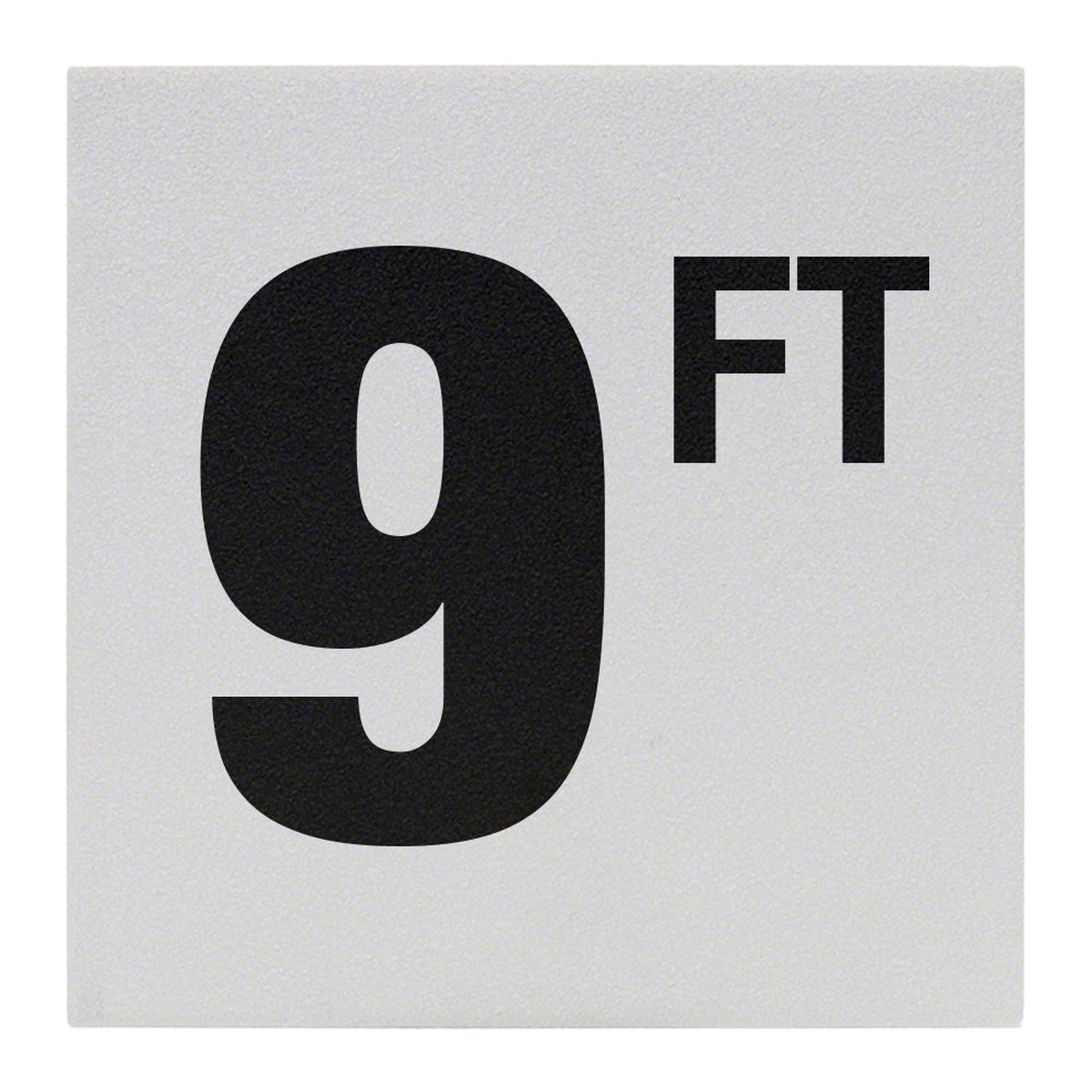 9 FT Ceramic Skid Resistant Tile Depth Marker 6 Inch x 6 Inch with 4 Inch Lettering