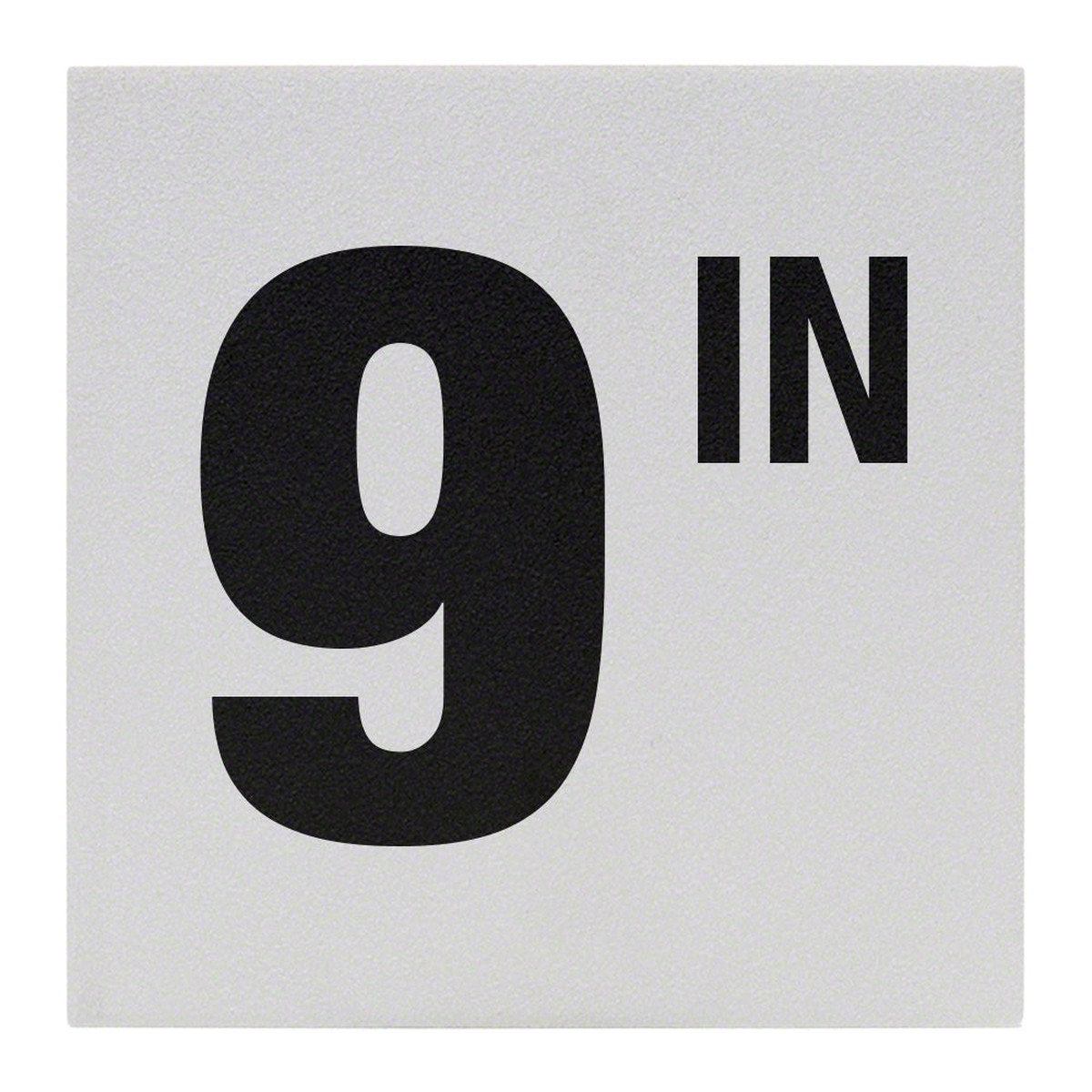 9 IN Ceramic Skid Resistant Tile Depth Marker 6 Inch x 6 Inch with 4 Inch Lettering