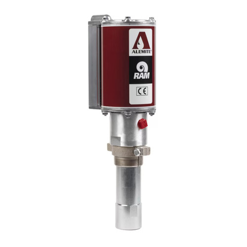 Alemite 9968 1 1/2 in. x 1/2 in. NPTF 5:1 7 GPM Air Powered Stationary RAM Stub Pump -2 in. NPTF Bung Adapter Included