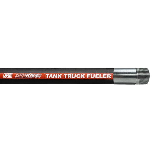 BadgerFlex 1 1/2 in. Fuel Transfer Hose Assembly w/ Male NPT Ends - Black