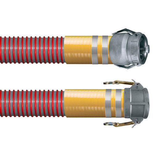 BadgerFlex Vapor HD 4 in. Heavy Duty Gasoline Vapor Recovery Hose Assemblies w/ C Female Coupler x Dixon VR4040CS-AL Ends