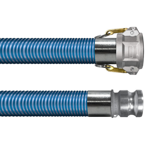 BadgerFlex Blue Water 2 in. Low-Temperature Heavy Duty Suction Hose w/ Part C Female Coupler x Part E Male Adapter Ends