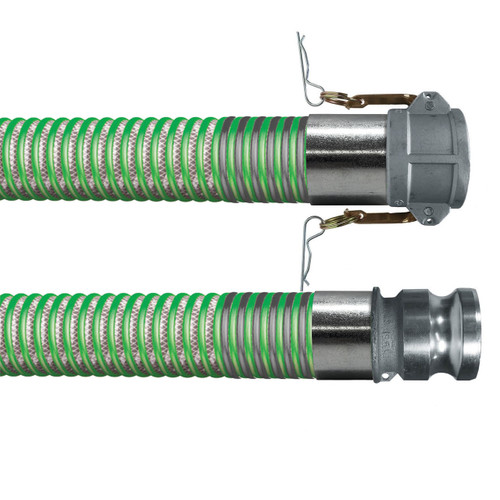 BadgerFlex Clear Drop 4 in. Drop Hose Assemblies w/ Part C Female Coupler x Part E Male Adapter Ends