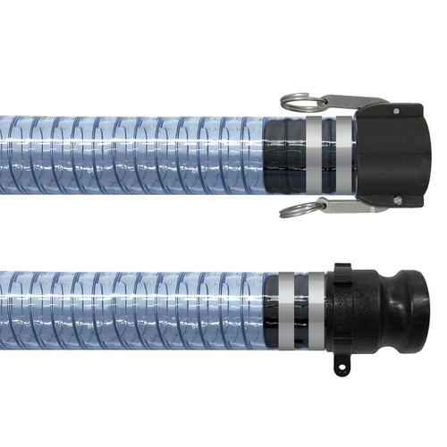 BadgerFlex Poly Spring 3/4 in. PVC DEF Hose w/ Polyurethane Part C Female Coupler x Part E Male Adapter Ends